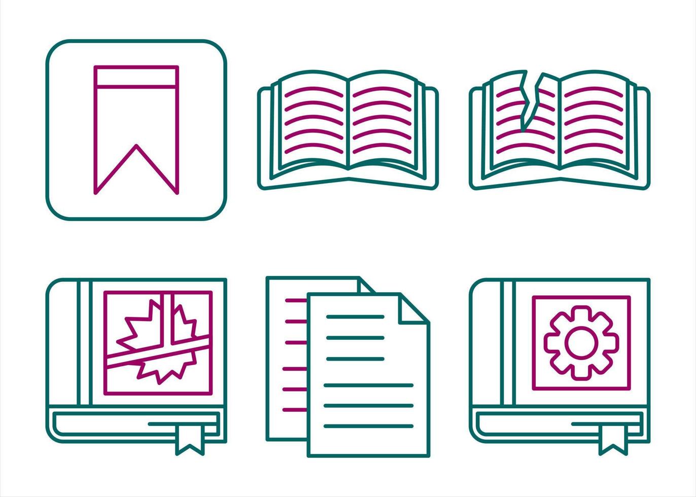 bibliotek vektor ikon uppsättning