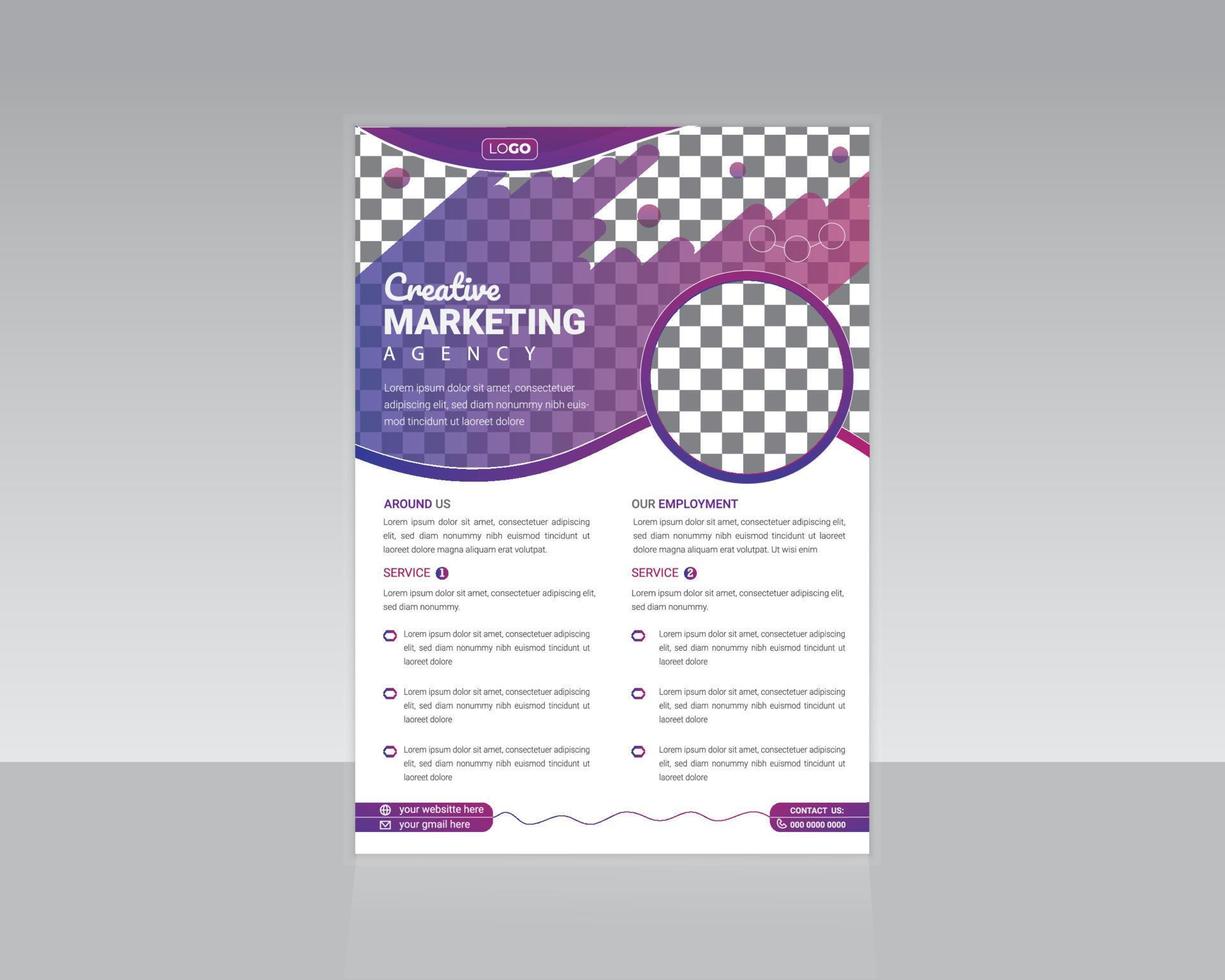 Business- oder Corporate-Marketing-Flyer-Vorlagendesign vektor