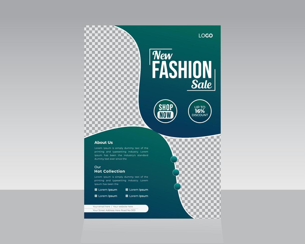 Design von Mode-Flyer-Vorlagen vektor