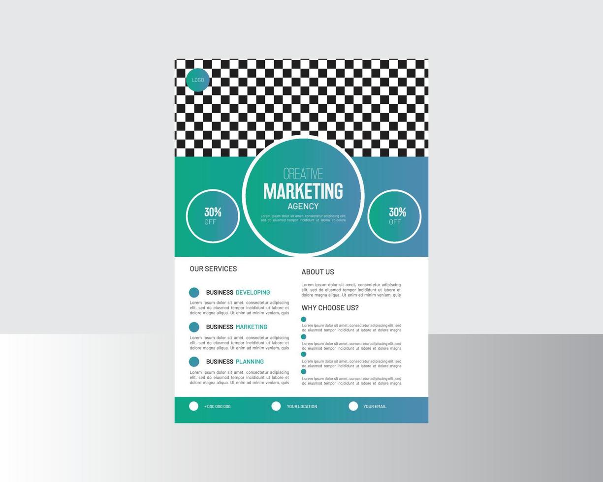 Business- oder Corporate-Flyer-Design vektor