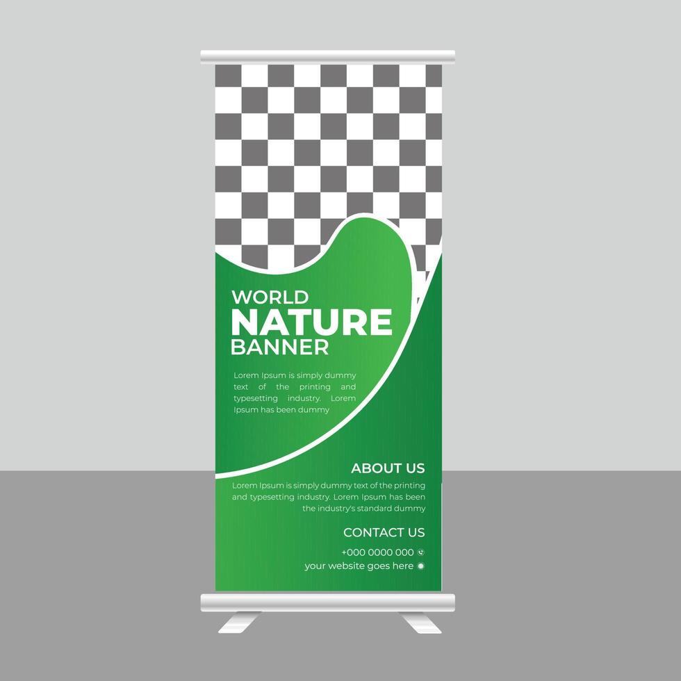 Natur-Rollup-Banner vektor