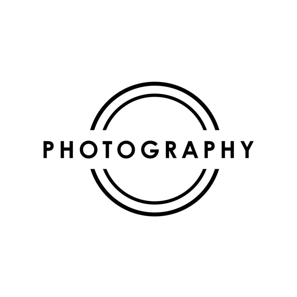 kamera fotografi lins enkel runda cirkel logotyp vektor