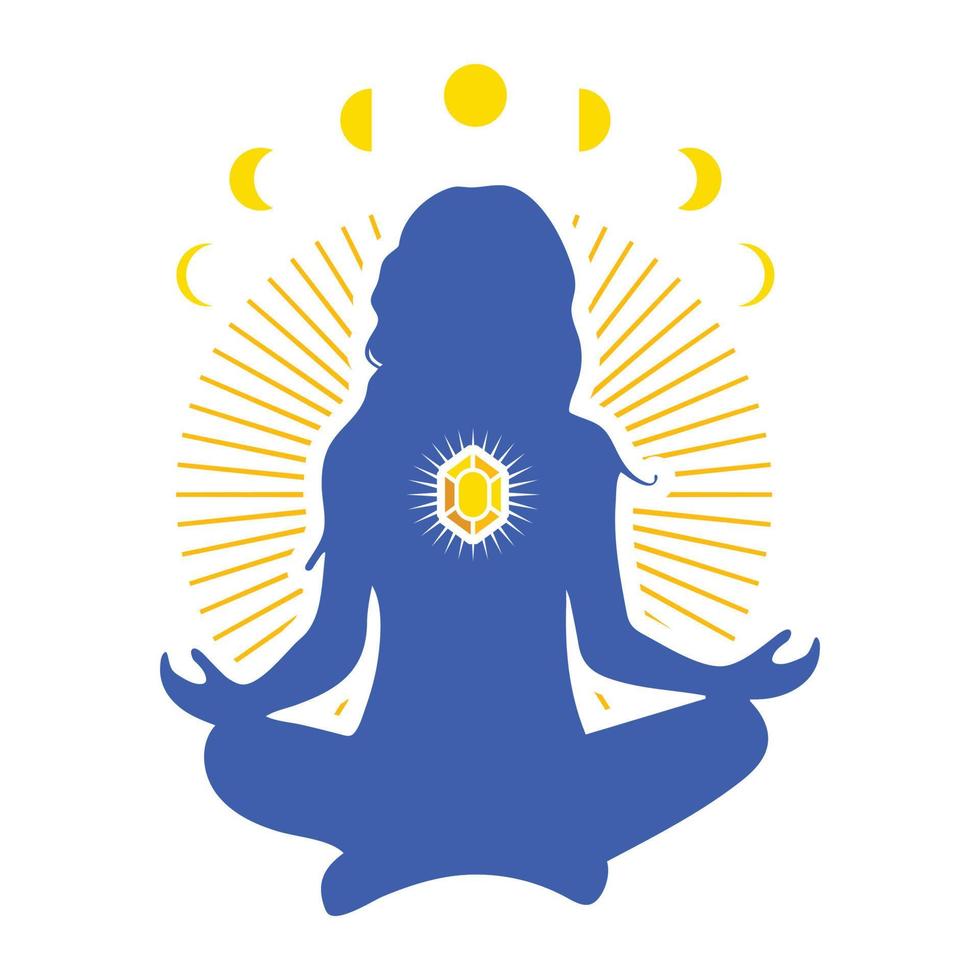 Logo ruhige Frau Meditation vektor