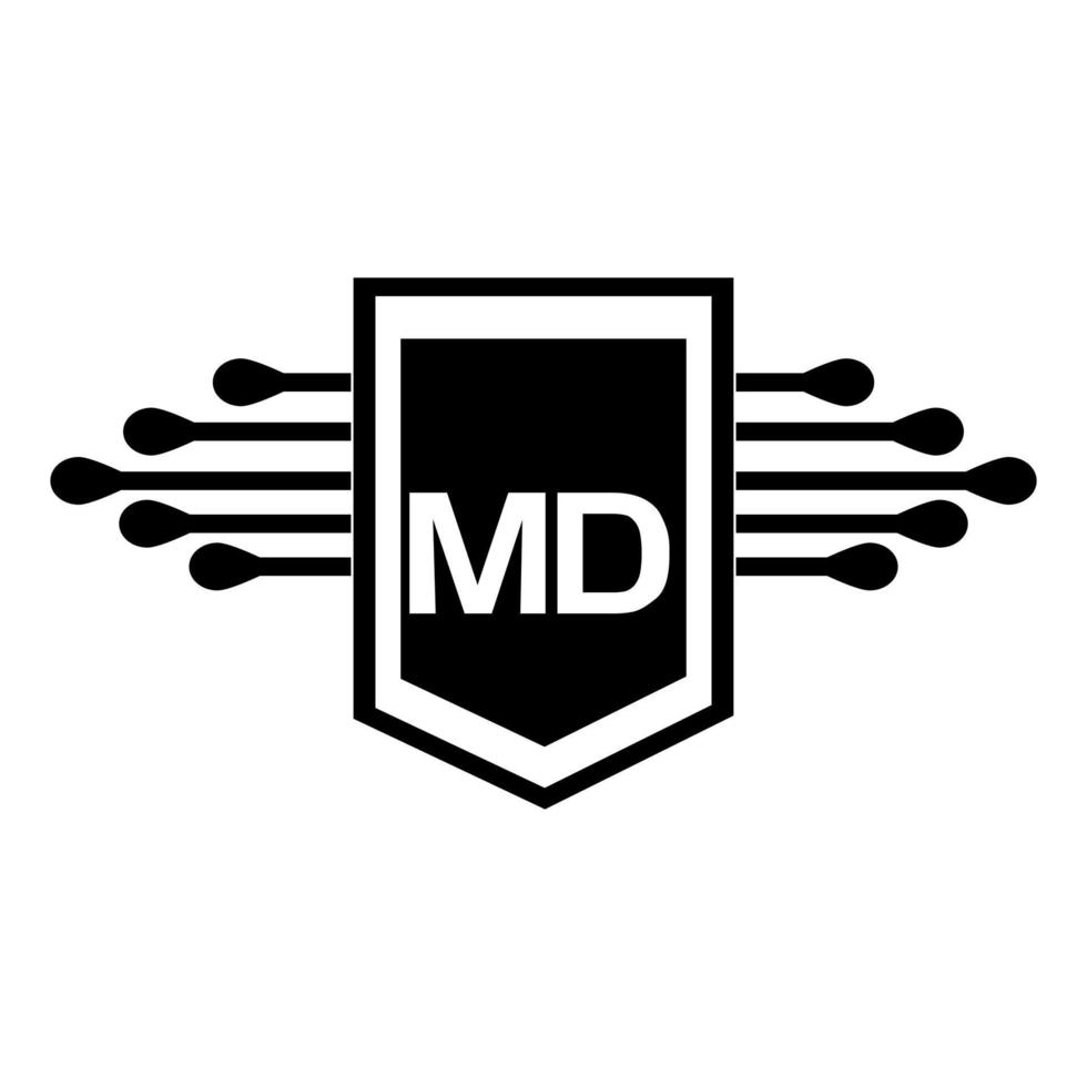 md-Buchstaben-Logo-Design.md kreatives initiales md-Buchstaben-Logo-Design. md kreatives Initialen-Buchstaben-Logo-Konzept. vektor