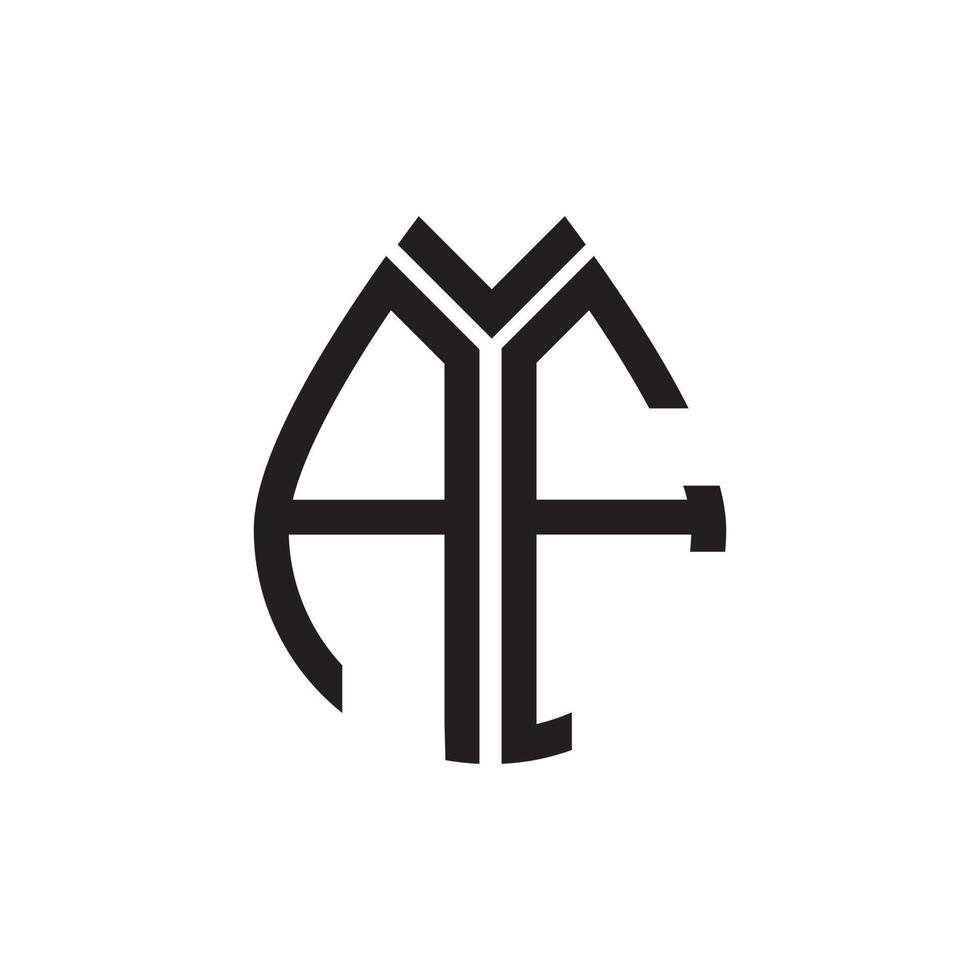 af-Buchstaben-Logo-Design. af kreatives Anfangs-af-Buchstaben-Logo-Design. af kreative Initialen schreiben Logo-Konzept. vektor