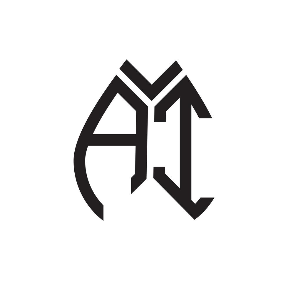 ai-Buchstaben-Logo-Design.ai kreatives anfängliches ai-Buchstaben-Logo-Design. ai kreative Initialen schreiben Logo-Konzept. vektor