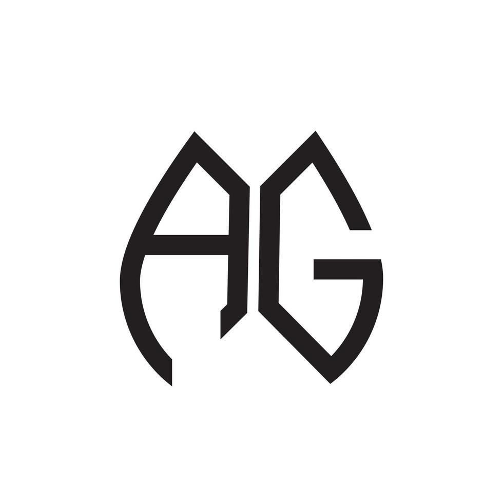 ag-Buchstabe-Logo-Design. ag kreatives anfängliches ag-Buchstaben-Logo-Design. ag kreative initialen schreiben logo-konzept. vektor