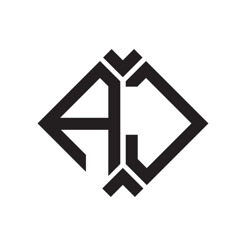 aj-Buchstaben-Logo-Design.aj kreatives Anfangs-j-Buchstaben-Logo-Design. aj kreative Initialen schreiben Logo-Konzept. vektor