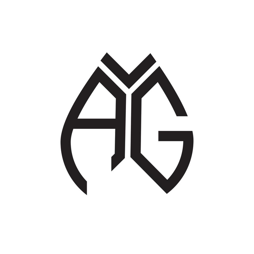 ag brev logotyp design.ag kreativ första ag brev logotyp design . ag kreativ initialer brev logotyp begrepp. vektor