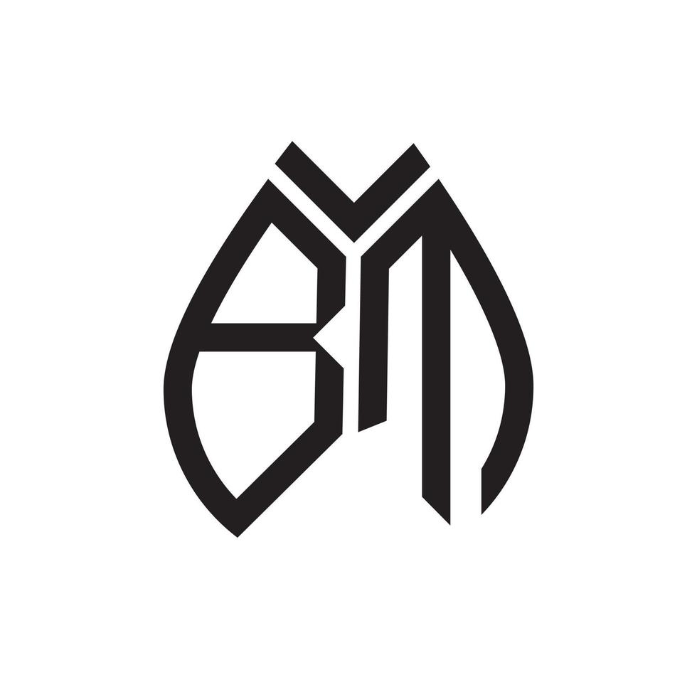 bm brev logotyp design.bm kreativ första bm brev logotyp design . bm kreativ initialer brev logotyp begrepp. vektor