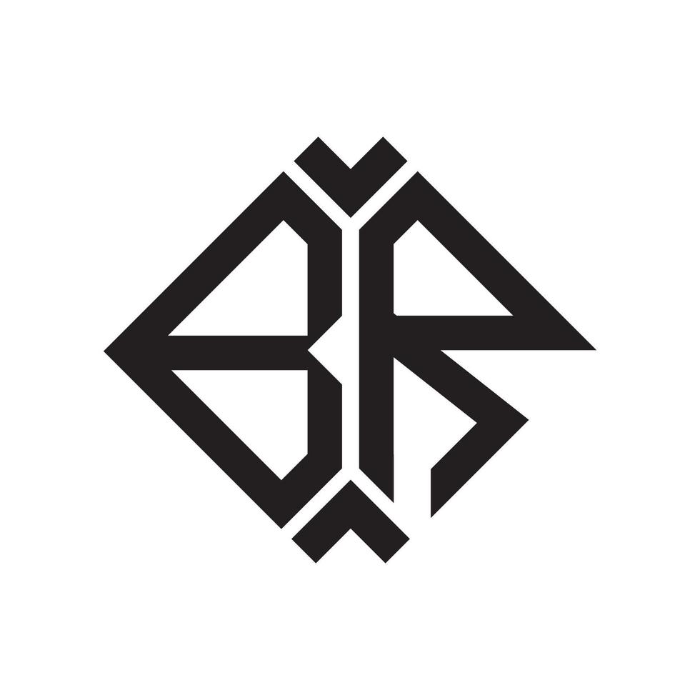 br-Brief-Logo-Design. br kreatives anfängliches br-Brief-Logo-Design. br kreative Initialen schreiben Logo-Konzept. vektor
