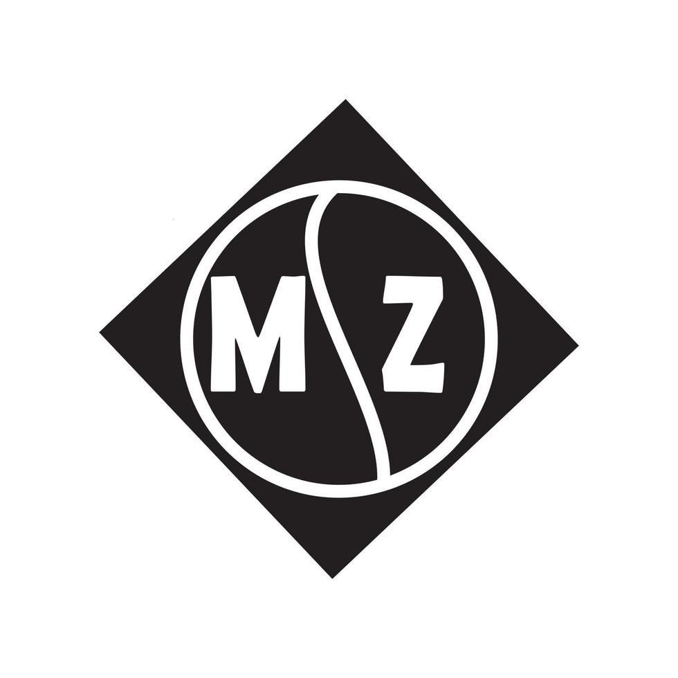 mz letter logo design.mz kreatives ursprüngliches mz letter logo design. mz kreative Initialen schreiben Logo-Konzept. vektor