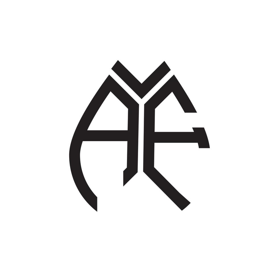 af-Buchstaben-Logo-Design. af kreatives Anfangs-af-Buchstaben-Logo-Design. af kreative Initialen schreiben Logo-Konzept. vektor