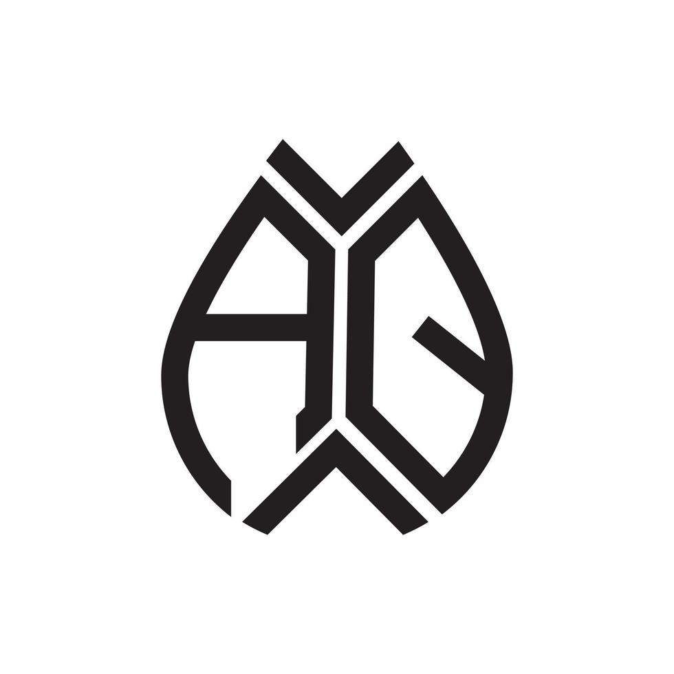 aq-Buchstaben-Logo-Design.aq kreatives Anfangs-aq-Buchstaben-Logo-Design. aq kreative Initialen schreiben Logo-Konzept. vektor