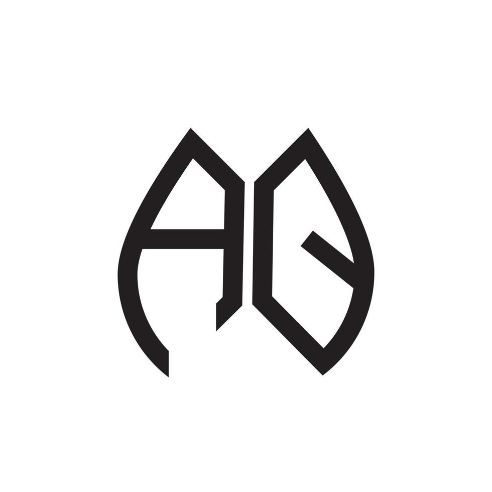 aq-Buchstaben-Logo-Design.aq kreatives Anfangs-aq-Buchstaben-Logo-Design. aq kreative Initialen schreiben Logo-Konzept. vektor