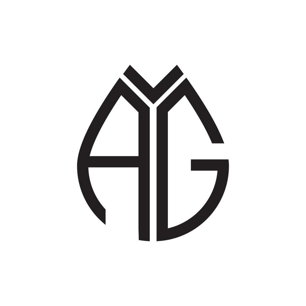 ag brev logotyp design.ag kreativ första ag brev logotyp design . ag kreativ initialer brev logotyp begrepp. vektor