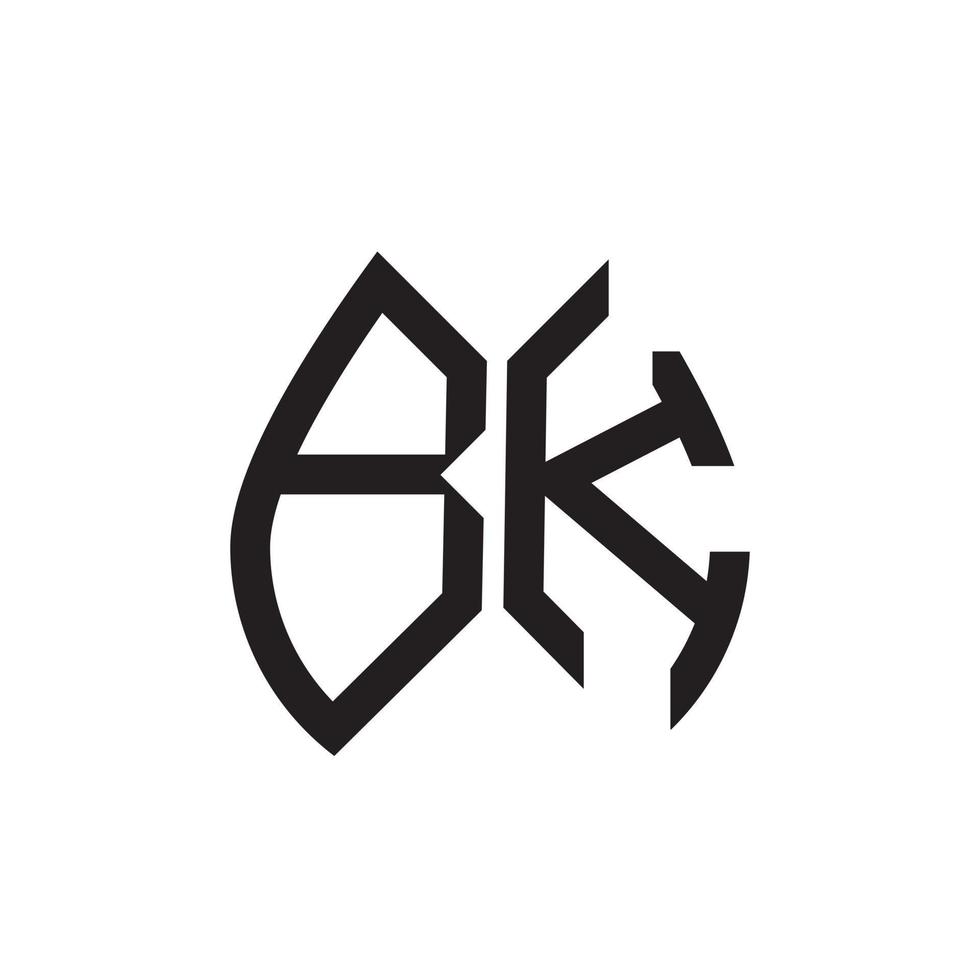 bk-Buchstaben-Logo-Design. bk kreatives anfängliches bk-Buchstaben-Logo-Design. bk kreative Initialen schreiben Logo-Konzept. vektor