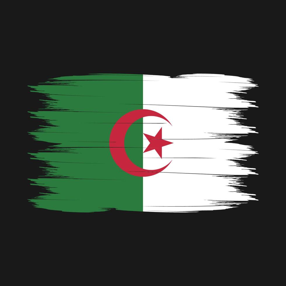 algeriet flagga borsta vektor