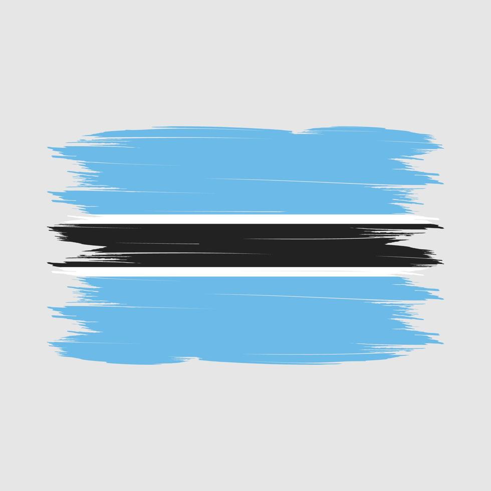 botswana flag pinselvektor vektor