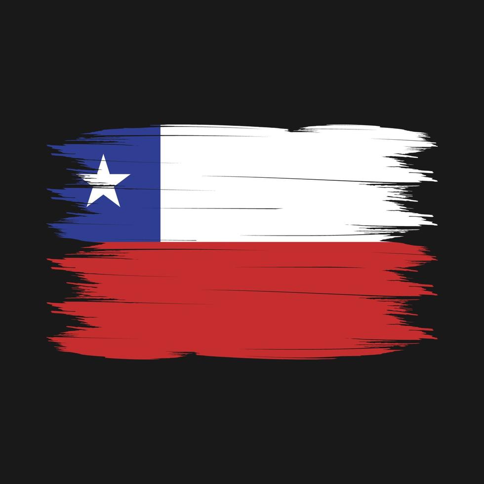 Pinselvektor mit chilenischer Flagge vektor