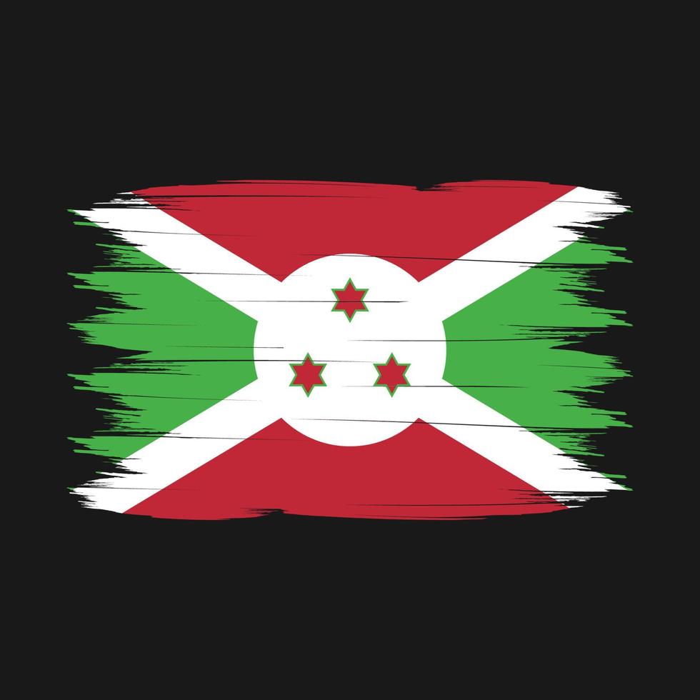 Pinselvektor mit Burundi-Flagge vektor
