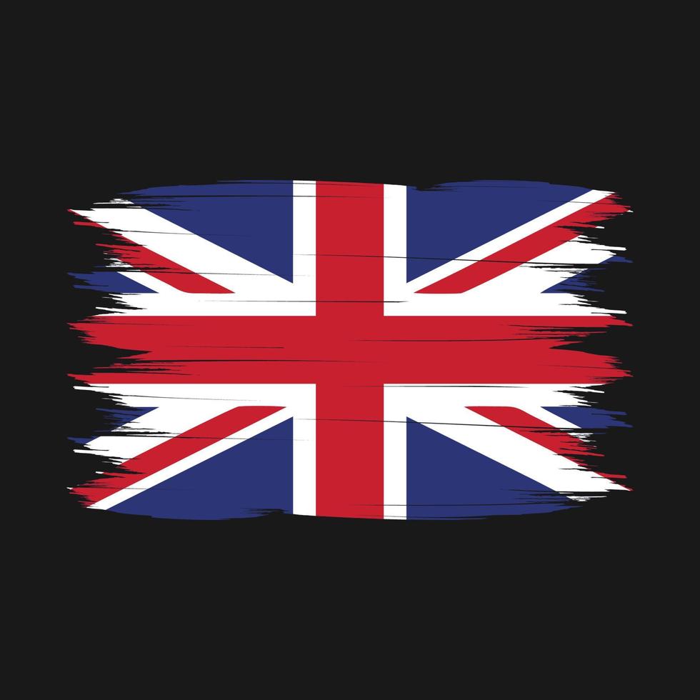 Storbritannien flagga borsta vektor