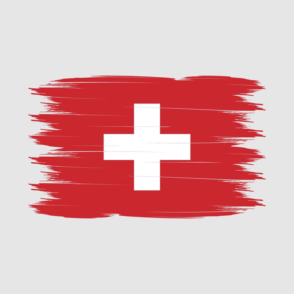 Pinselvektor der Schweizer Flagge vektor