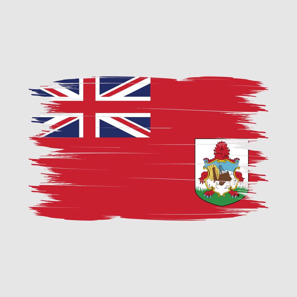 bermuda flag pinselvektor vektor