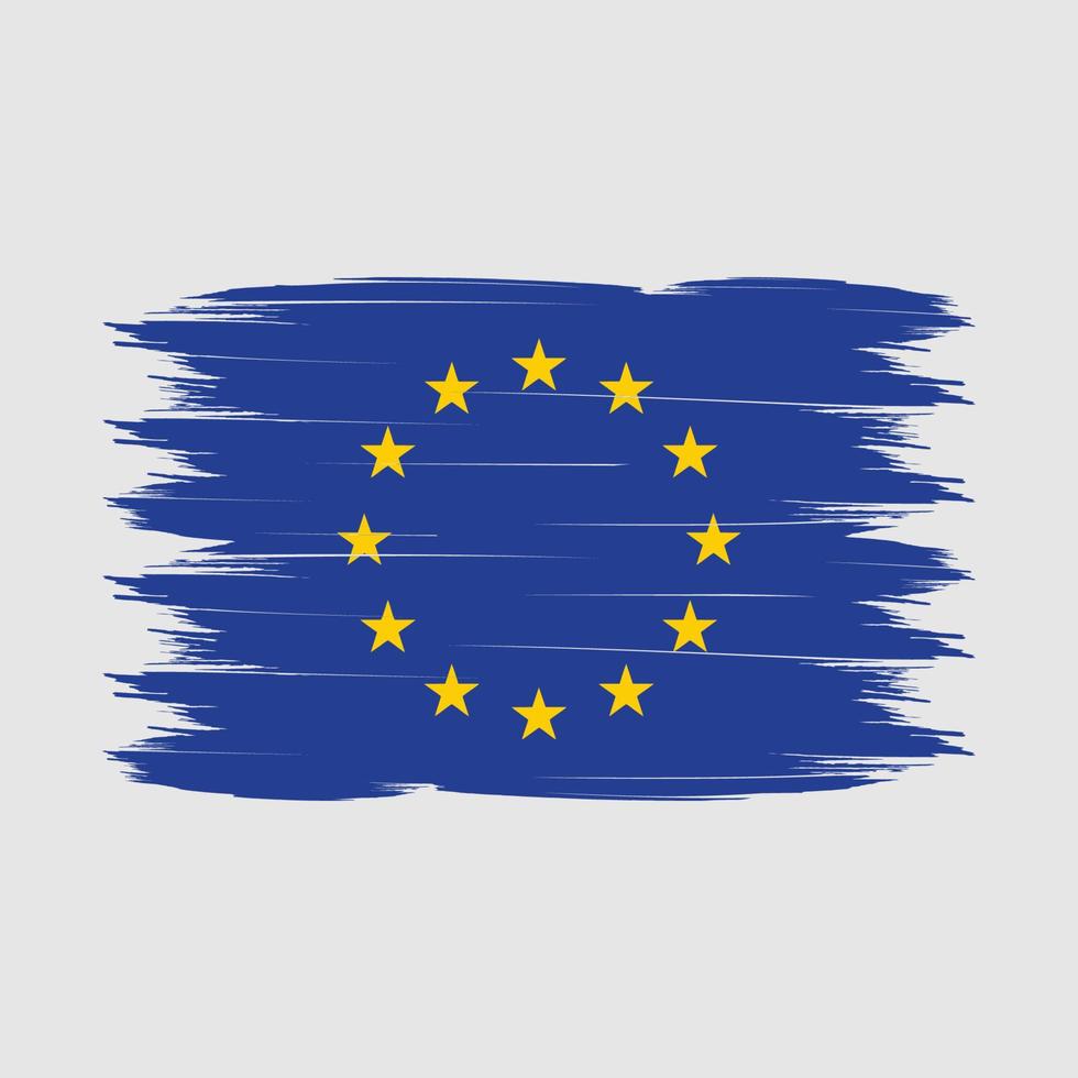 europeisk flagga borsta vektor