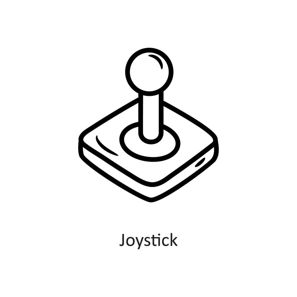 joystick vektor översikt ikon design illustration. gaming symbol på vit bakgrund eps 10 fil