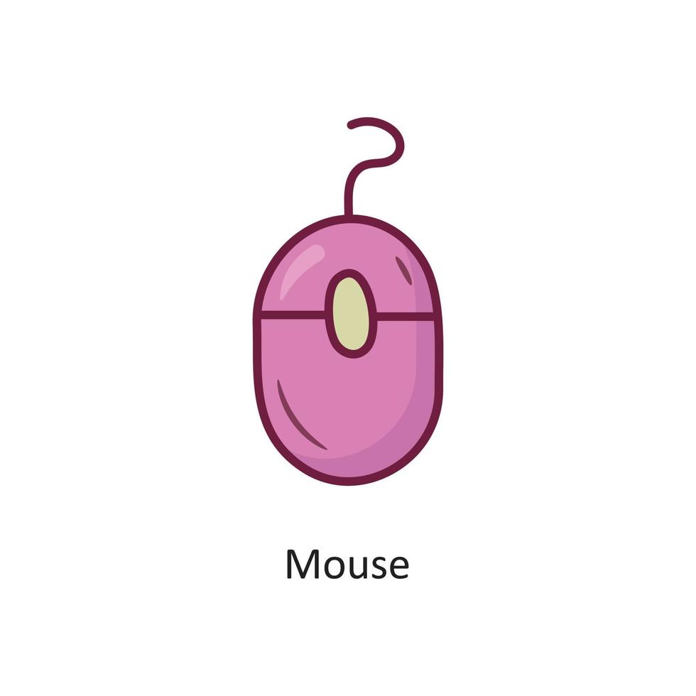 mus vektor fylld översikt ikon design illustration. gaming symbol på vit bakgrund eps 10 fil