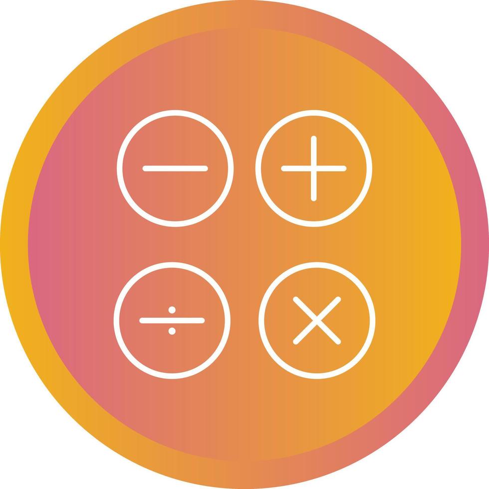 skön matematik symboler linje vektor ikon