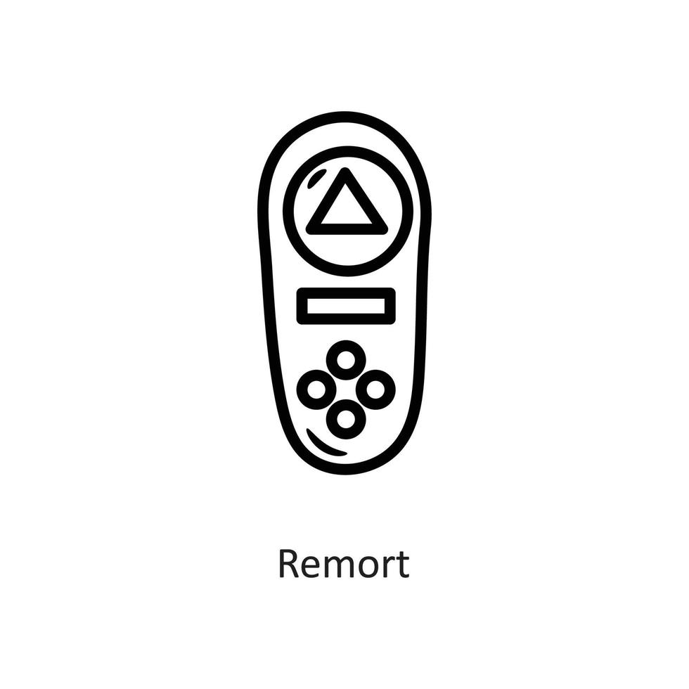 Remort-Vektor-Gliederung-Icon-Design-Illustration. Gaming-Symbol auf weißem Hintergrund eps 10-Datei vektor