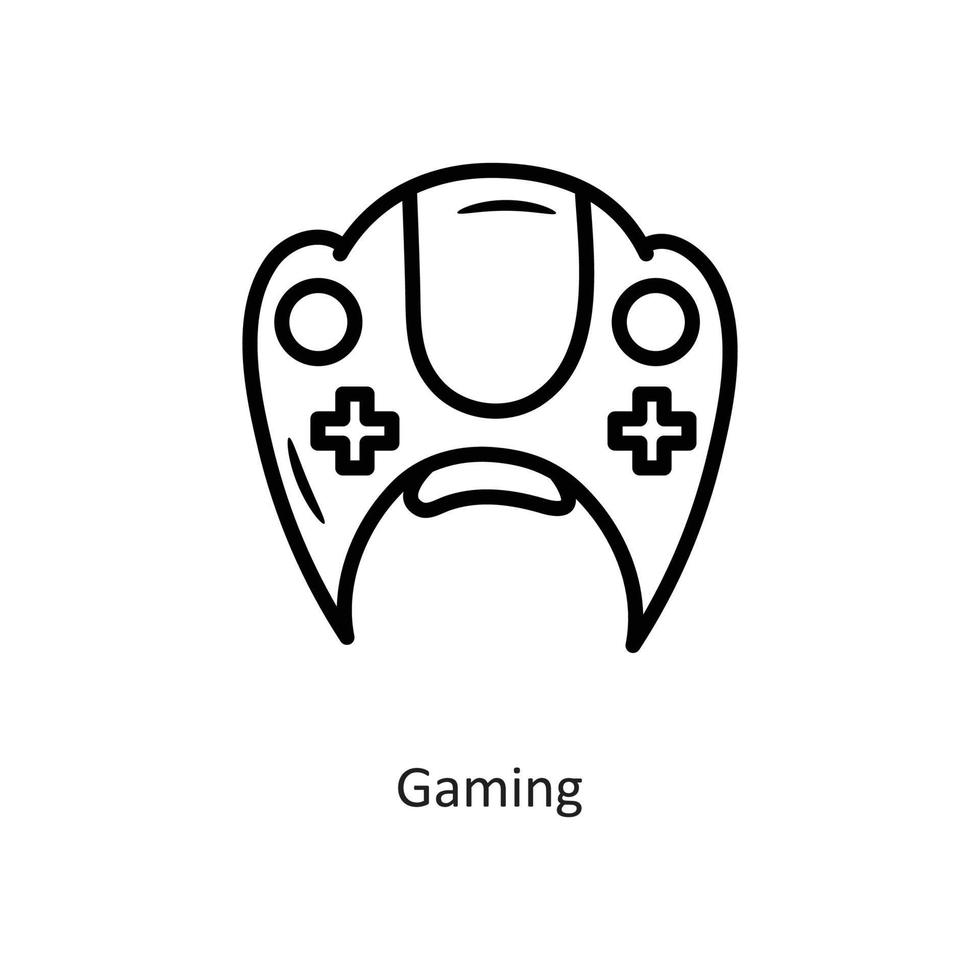 Gaming-Vektor-Gliederung-Icon-Design-Illustration. Gaming-Symbol auf weißem Hintergrund eps 10-Datei vektor