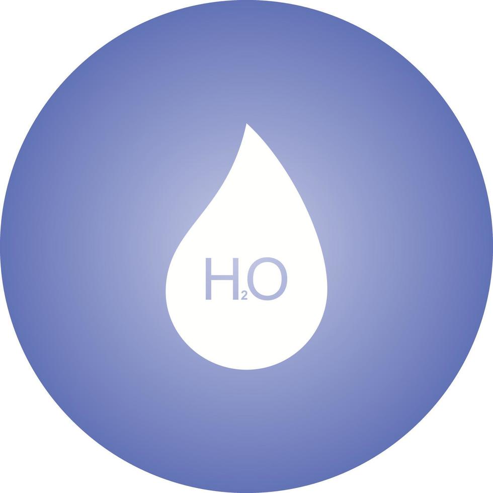 einzigartiges h2o-Vektor-Glyphen-Symbol vektor
