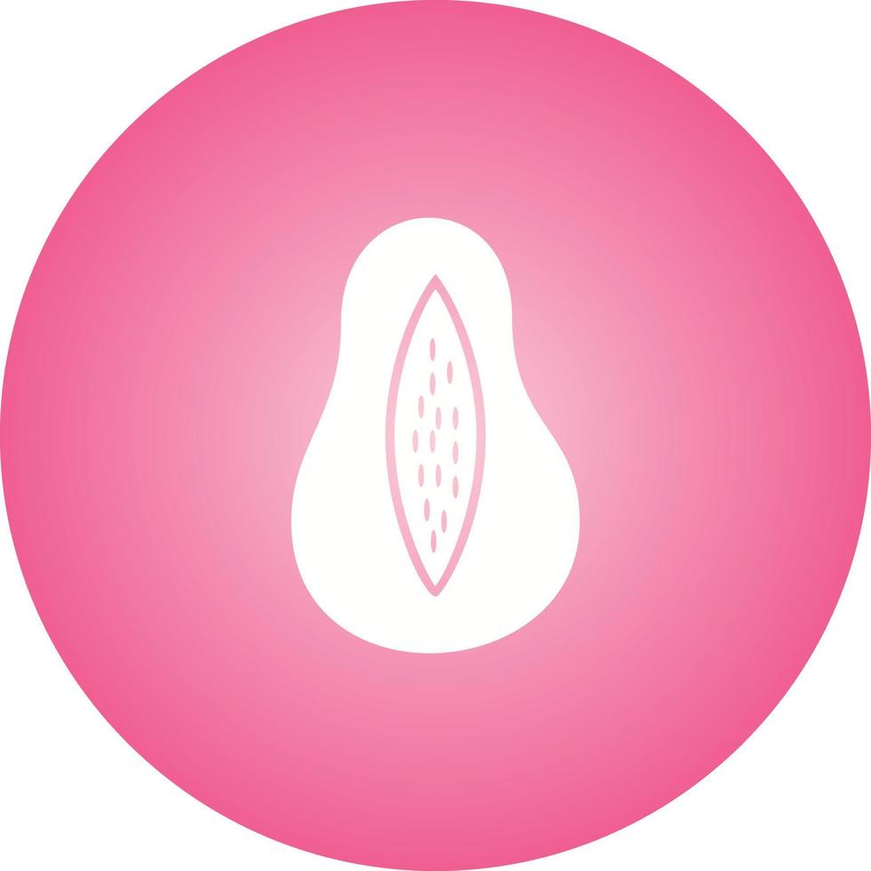 unik papaya vektor glyf ikon