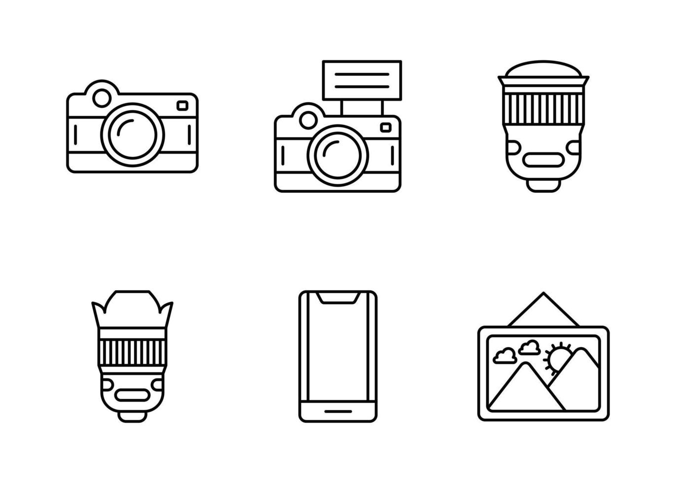 Inhaltsersteller-Vektor-Icon-Set vektor