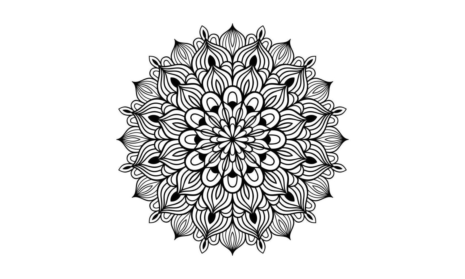 mandala floral malvorlagen innen vektor