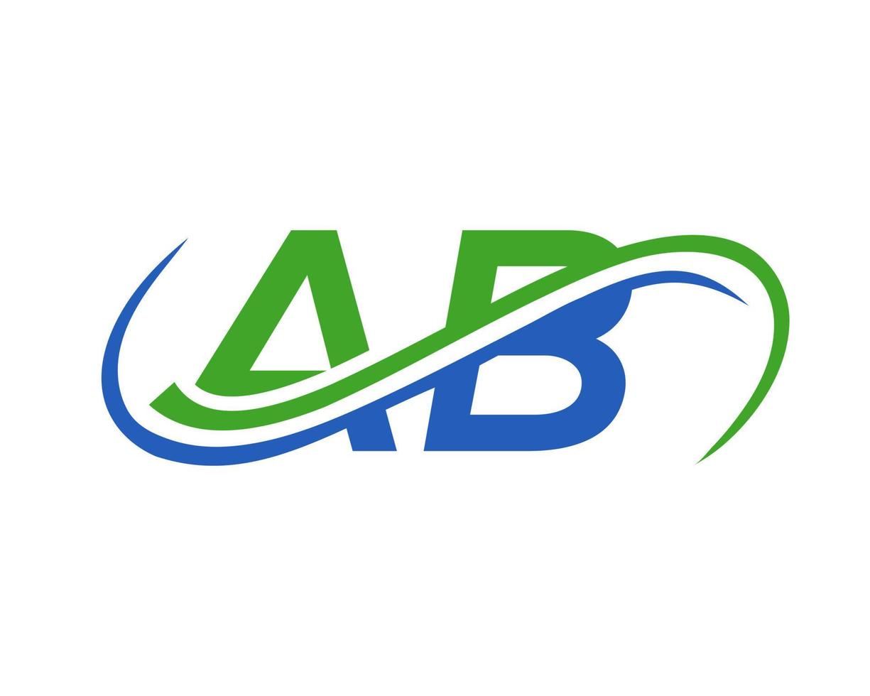 brev ab logotyp design för finansiell, utveckling, investering, verklig egendom och förvaltning företag vektor mall