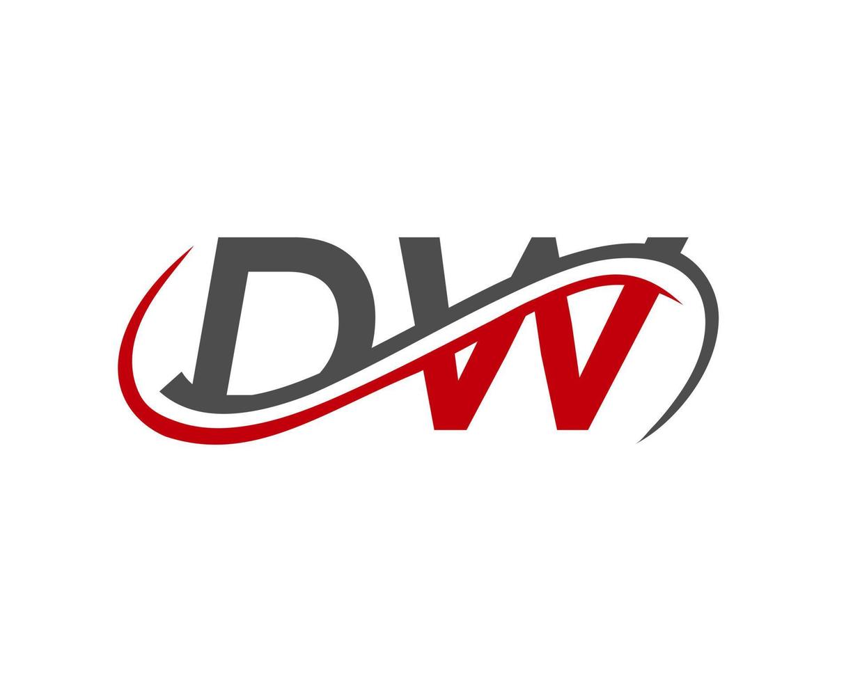 Buchstabe dw Logo-Design für Finanz-, Entwicklungs-, Investitions-, Immobilien- und Verwaltungsgesellschaftsvektorvorlage vektor