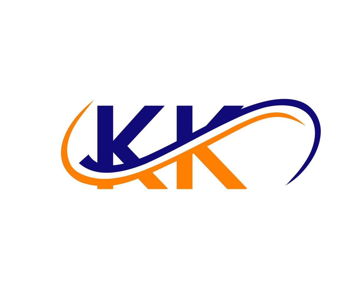 brev kk logotyp design för finansiell, utveckling, investering, verklig egendom och förvaltning företag vektor mall