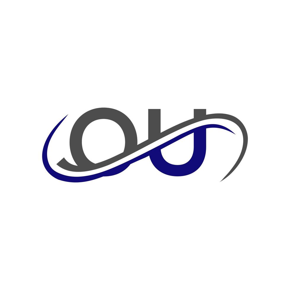 brev ou logotyp design för finansiell, utveckling, investering, verklig egendom och förvaltning företag vektor mall