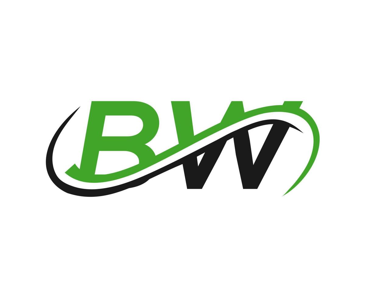 Buchstabe bw Logo-Design für Finanz-, Entwicklungs-, Investitions-, Immobilien- und Verwaltungsgesellschaftsvektorvorlage vektor