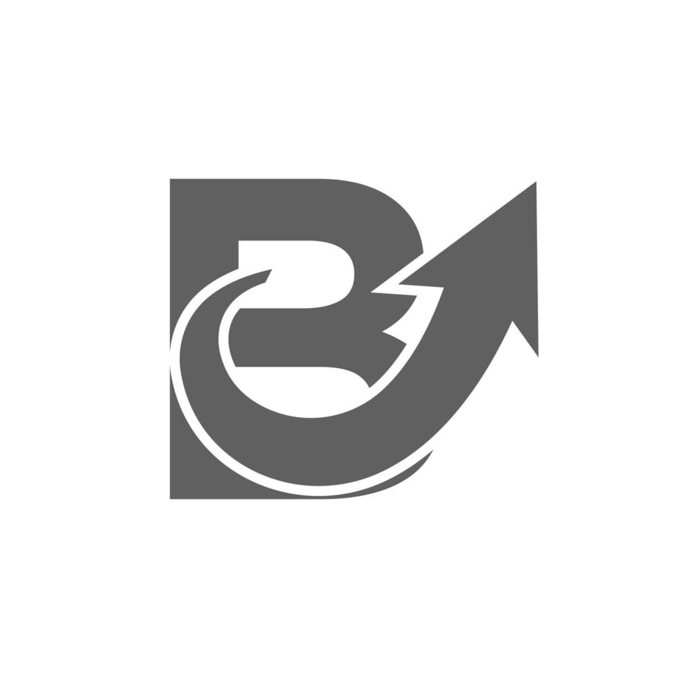buchstabe b finanzlogo. anfängliches wachstumspfeilkonzept. Logo-Designvorlage für das Finanz- und Buchhaltungsmanagement vektor