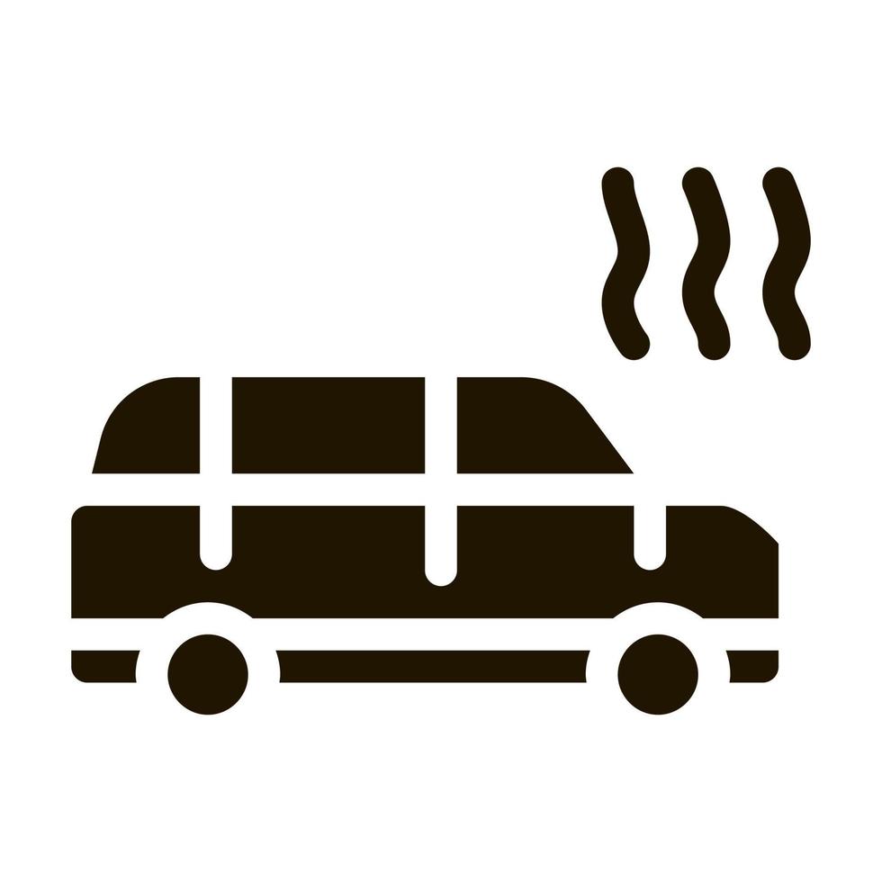 rökning bil ikon vektor glyf illustration