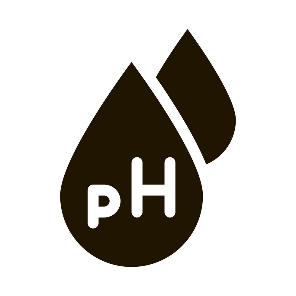 neutrale pH-Drop-Symbol-Vektor-Glyphen-Illustration vektor