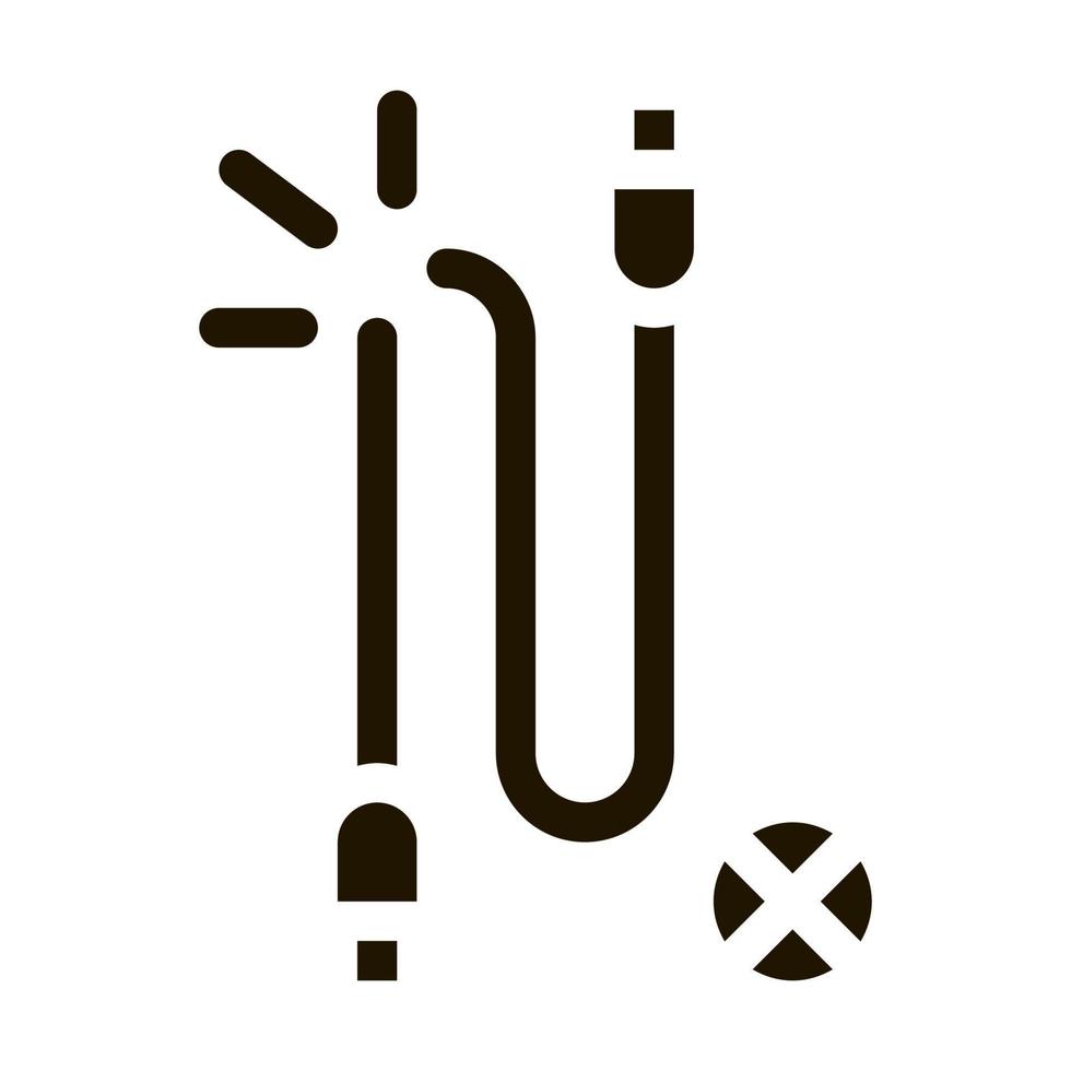 Kabelbruch-Symbol Vektor-Glyphen-Illustration vektor
