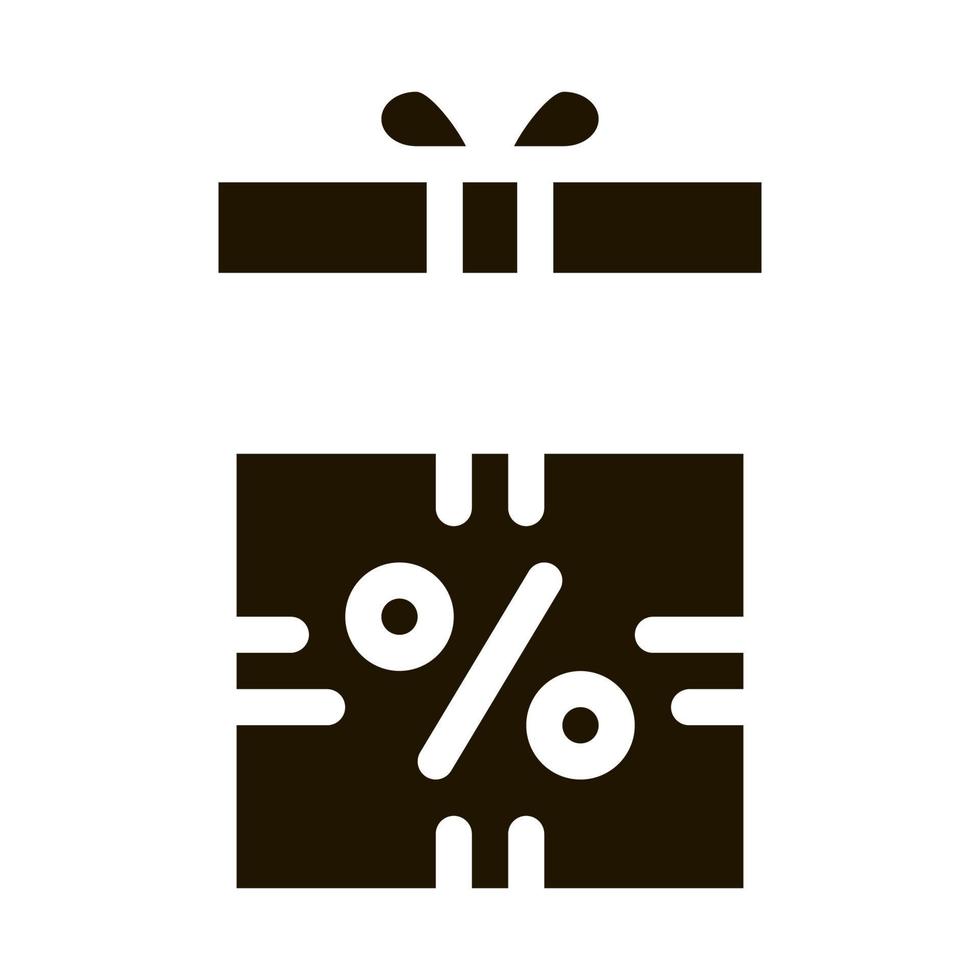 Open-Interest-Geschenk-Symbol-Vektor-Glyphen-Illustration vektor