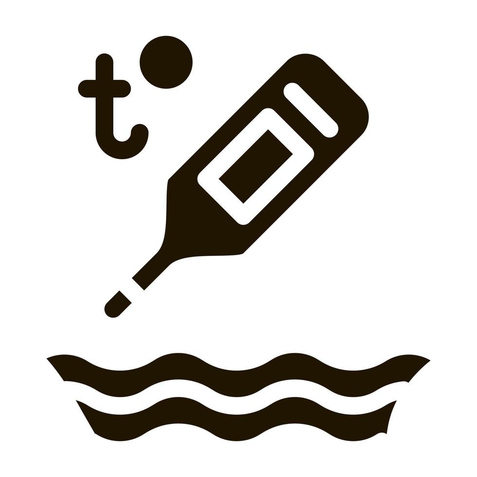 Wasserthermometer Symbol Vektor Symbol Illustration