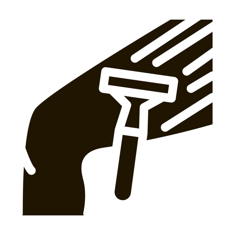 Rasieren der Beine mit Rasiermesser-Symbol Vektor-Glyphen-Illustration vektor